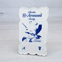 Vintage Giuseppe Armani Member Society Porcelain Display Plaque Italy 4.5&quot; - $19.39