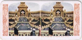 Stereo View Card Stereograph Great Bridge &amp; Art Palaces Paris France - $4.94