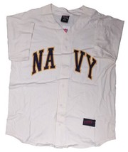 VTG Navy Soffes Choice Mens White/Cream Baseball Jersey Size XL USA Made Button - £106.02 GBP