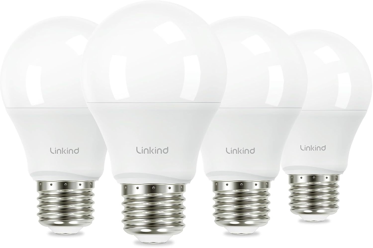 Linkind A19 Led Light Bulb, 60W Equivalent, 9W 2700K Soft White, 800, 4 ... - $26.99