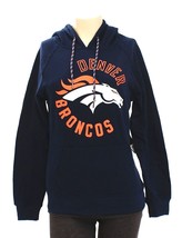 NFL Team Apparel Denver Broncos Blue Hooded Sweatshirt Hoodie Women&#39;s  S... - £63.20 GBP