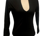 Basic Black Bodysuit Victoria&#39;s Secret Sport Keyhole V Neck Thong Small ... - $17.72