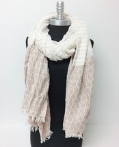 New Women&#39;s Winter Scarf Ticking Striped Oblong Shawl Wrap Pashmina Soft... - £6.09 GBP