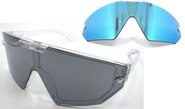 Versace Sunglasses VE 4461 148/6V 47-xx-125 Crystal / Grey Mirror Black &amp; Blue - £251.45 GBP