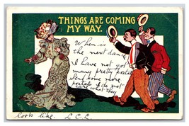 Comic Pretty Lady Sees Things Coming My Way Creepers 1905 UDB Postcard S2 - £4.89 GBP