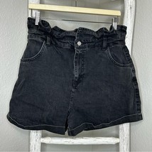 Topshop High Waisted Mom Jean Shorts * Black * Size 10 - $14.52