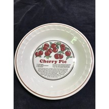 Sunnycraft Sunny&#39;s Pride Cherry Pie Plate w/Recipe 10&quot; - $9.75