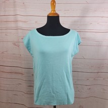 Talbots Women&#39;s Petite Cap Sleeve Pullover Sweater Light Blue Size XL NWT - $24.75