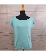 Talbots Women&#39;s Petite Cap Sleeve Pullover Sweater Light Blue Size XL NWT - $455.14 MXN