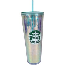 Starbucks Tumbler Mermaid 24oz Iridescent Siren Scales Venti Cold Cup - £18.23 GBP