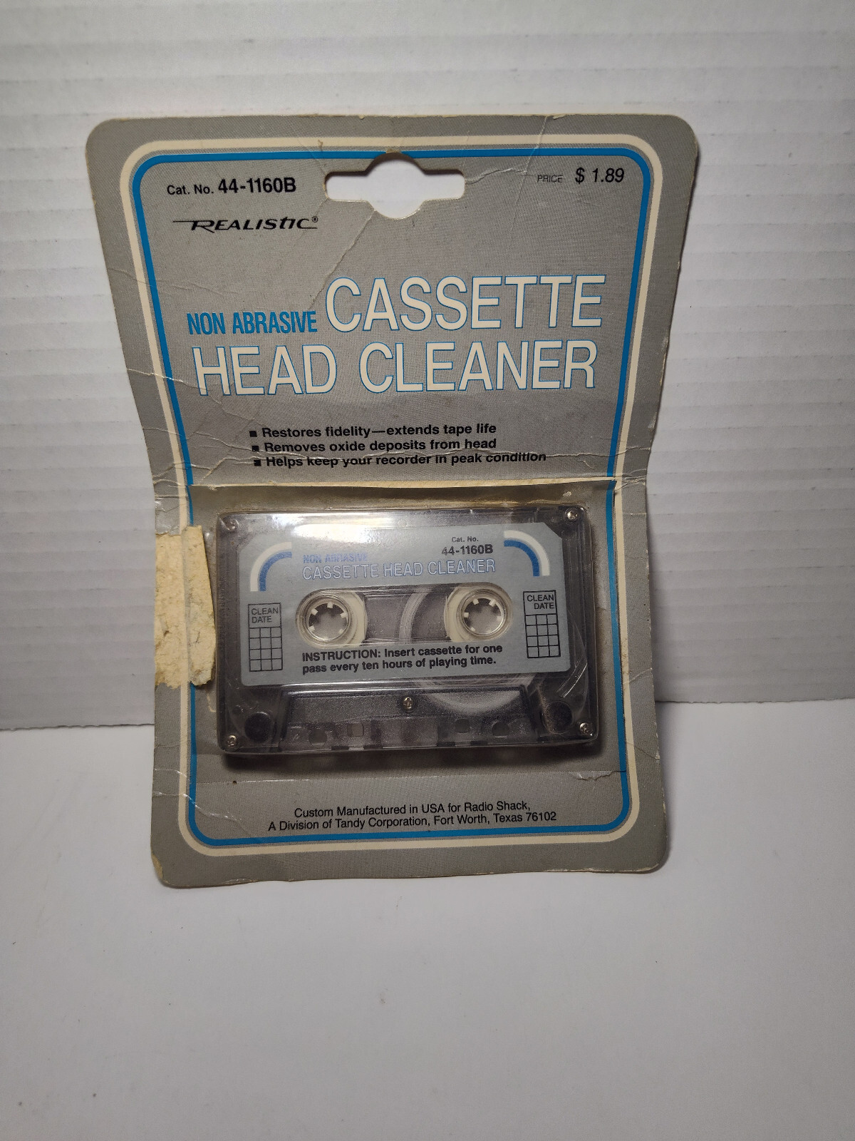 Vtg Realistic 44-1160B Head Cleaner Audio Cassette Non Abrasive NEW - OP... - $8.90