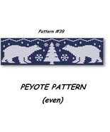 Polar Bears Delica Bead Peyote Patterns No.39 - Cuff Beads Bracelet Pattern - £2.47 GBP