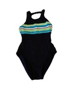 Vintage 70s Cole of California Bathing Suit Black Striped Mod MCM Movie ... - $356.03 MXN