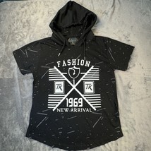 Mens Short Sleeve Hoodie T Shirt Size L Toku - $15.00