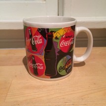 Coca Cola Pop Art Neon Multicolored Coffee Mug - £11.14 GBP