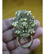 (E-835)  Teddy bear with grapes vines oval Eyeglass pin pendant ID badge... - $367.79 MXN