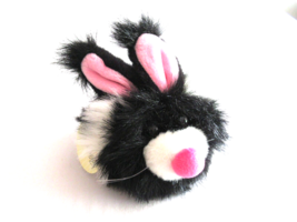 Bestever Hareballs Bunny Rabbit Black White Stuffed Plush Toy Babylaught... - £9.89 GBP