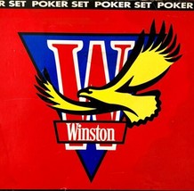 Winston Tobacco Poker Set 1993 Chips Decks w/Box Incomplete See Descript... - $39.99