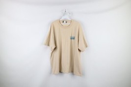 Vintage Y2K 2004 Speedo Mens XL Distressed Spell Out Double Sided T-Shirt Beige - £27.57 GBP