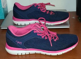 Ryka Cygnus Training Sneakers Memory Foam Size 8M Shoes Navy Pink Women&#39;s - £13.29 GBP