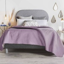 Lilac &amp; Gray Special Fabric Reversible Ultraslim Comforter 3 Pcs King Size - £63.49 GBP