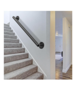 27 Inch Wall Mount Metal Handrail, Indoor &amp; Outdoor Use, 1.3 Inch Round - £11.03 GBP
