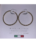 Mia Fiore Hoop Earrings 925 Sterling Silver 18kt Gold Plated NEW Made In... - £19.56 GBP