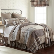 Donna Sharp Smoky Cobblestone **QUEEN** Quilt Rag Country Rustic Farmhouse Gray - £156.95 GBP