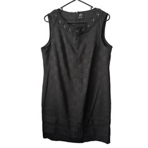 Nicole by Nicole Miller Dress Size 14 Large Black Beaded Sleeveless Polyester - £10.75 GBP