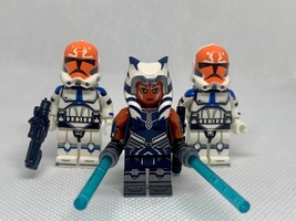 Ahsoka&#39;s Clone Troopers Star Wars 332nd Company 501st Legion 3pcs Minifigure Toy - £6.63 GBP