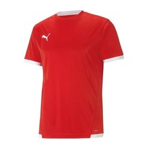Puma TeamLIGA Jersey Men&#39;s Soccer T-Shirts Football Top Sports Red NWT 7... - $33.21