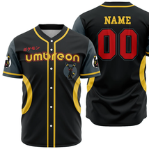 Custom Baseball Jersey Anime Clothing Pokemon Gifts Umbreon Birthday Shirt - £15.97 GBP+