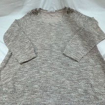 Maurices Sweater Plus Size 3X Beige Shoulder Beads Accent - £11.41 GBP