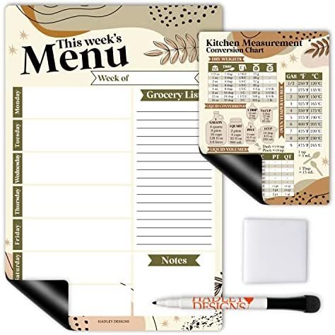 Boho Magnetic Magnetic Meal Planner | Weekly | Calendar &amp; Planners - $19.99