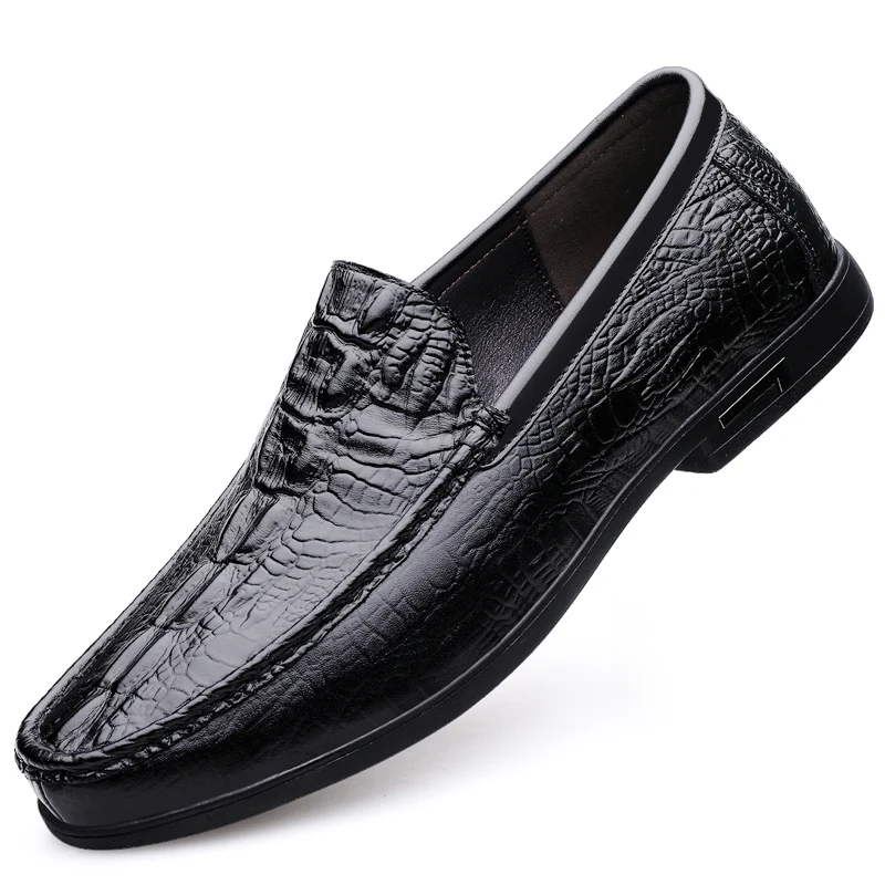 Genuine Leather Men Loafers Slip On Casual Footwear For Man Moccasins Pl... - $70.27