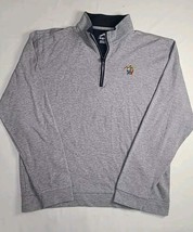 Ahead USA Unisex Sz M Soft Stretch 1/4 Zip Golf Pullover Embroidered Sea Turtle - £15.46 GBP
