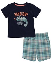 Carter&#39;s Infant Boys 2pc T-Shirt &amp; Shorts Set Handsome Little Guy Size 3M NWT - £10.97 GBP
