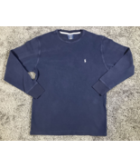 Polo Ralph Lauren Shirt Mens XL Blue Sleepwear Waffle Knit Thermal Crewn... - £14.69 GBP