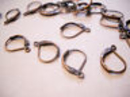 12 Leverback Earwires Ear Wires Antiqued Copper Tone Lever Earring Findings - $6.38