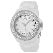 NEW Jivago JV8213 Women&#39;s CHERIE White Textured Dial Silicone Watch w/Di... - £45.75 GBP