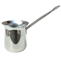 Korkmaz Coffee Pot Large 4 Cup Capacty 13.5 fl oz / 400 ml Cezve Stainless Steel - £27.60 GBP