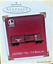 Hallmark Lionel Train Ornament No. 714 Boxcar 2005 Die-Cast Handcrafted Keepsake - £8.92 GBP