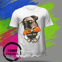Cute Funny Cool Dog Wearing Glasses T-Shirt Size S-5XL - £14.84 GBP