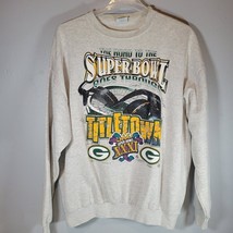 Superbowl 31 Mens Sweatshirt 2XL Light Gray Long Sleeve Vintage Santee - $14.99