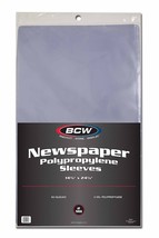 Pack of 50 BCW Newspaper Sleeves - 14x24 (1-SSLV-NP-14X24) - £16.76 GBP