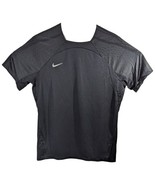 Nike Athletic Running Shirt Mens Large Black Short Sleeve Soccer Tee Sli... - $34.68