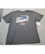 Los Angeles Dodgers Majestic Shirt Mens 2XL Gray National League Champio... - $25.28 CAD