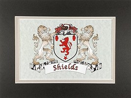 Shields Irish Coat of Arms Print - Frameable 9&quot; x 12&quot; - £15.62 GBP