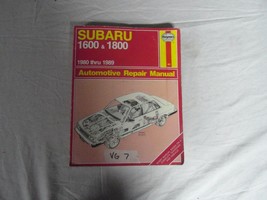 HAYNES SUBARU 1600 AND 1800 AUTOMOTIVE REPAIR MANUAL 1980 THRU 1989  3440 - $11.54