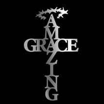 Amazing Grace Holy Cross Decal Vinyl Sticker | 4-Colors - Christian | Tr... - $109.18 MXN